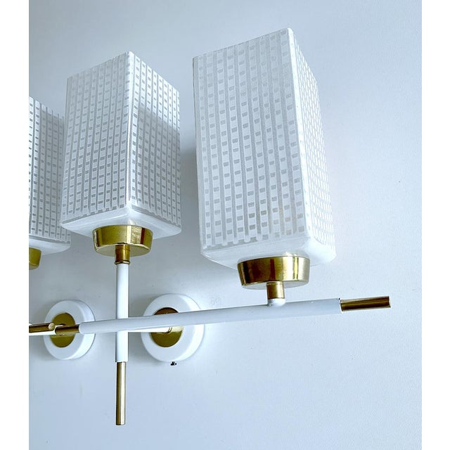 Vintage French Glass Sconces, 1960s, Set of 2 For Sale - Image 4 of 18