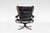 Vintage High Back Superstar Chair in Black Leather by Sigurd Ressell for Trygg Møbler, 1970s For Sale - Image 3 of 7