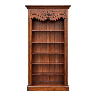 Country French Carved Cherry Bookcase For Sale