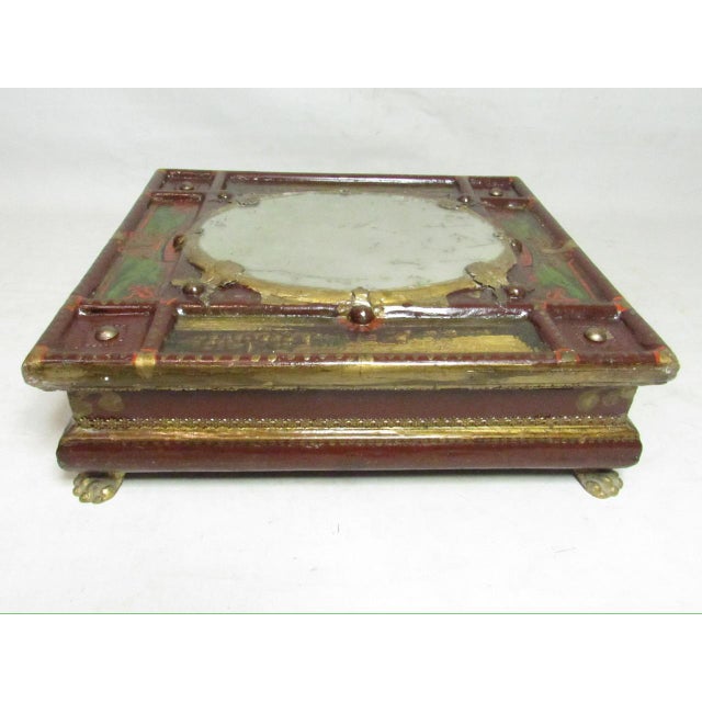 Antique Italian Painted Jewelry Box For Sale - Image 9 of 18