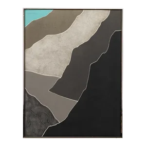 Vintage Abstract Signed Paul Keefer Print, Framed