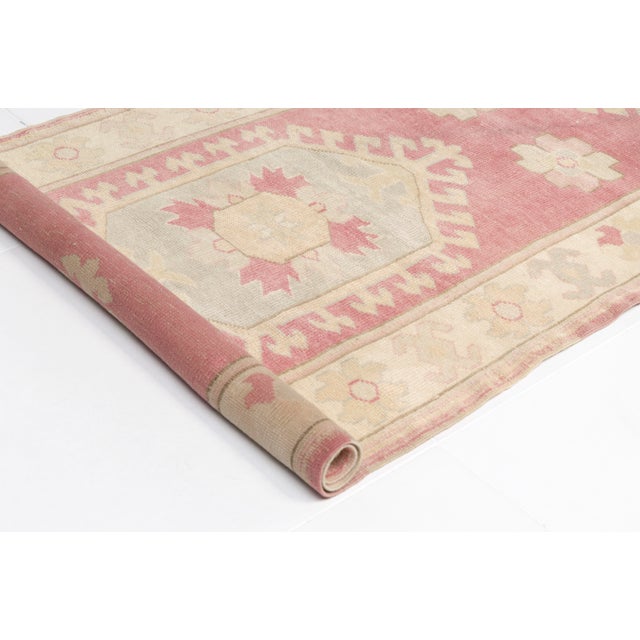 Authentic Vintage Oushak in Beige & Sand Rug For Sale - Image 9 of 10