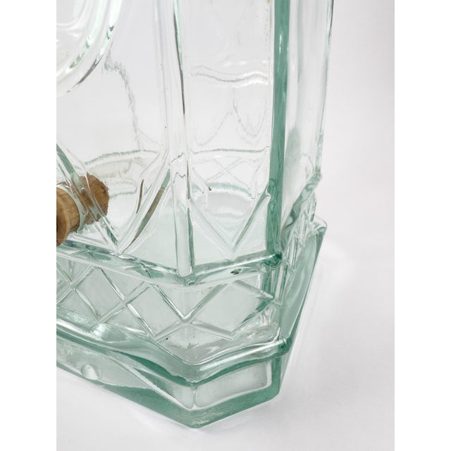 Antique French Mold-Blown Glass Liquor Fountain With Wooden Spigot, Circa 1900 For Sale - Image 14 of 18