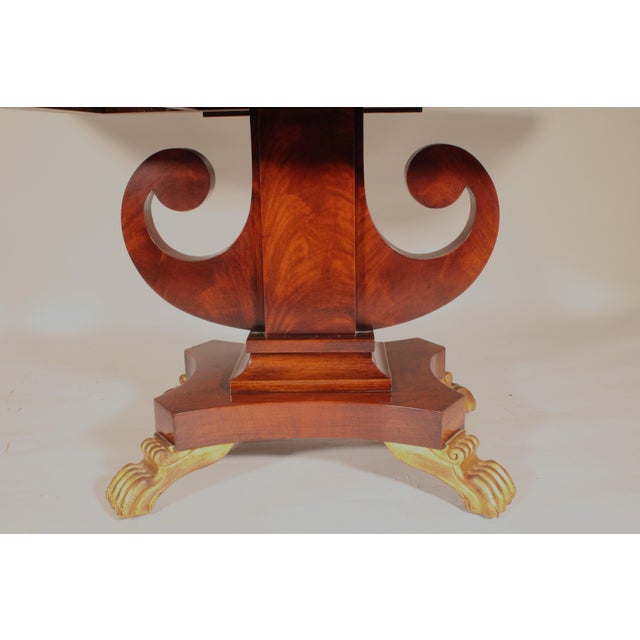 Brown Russian Neo Classical Mahogany and Gilt Decorated Writing / Sofa Table For Sale - Image 8 of 11