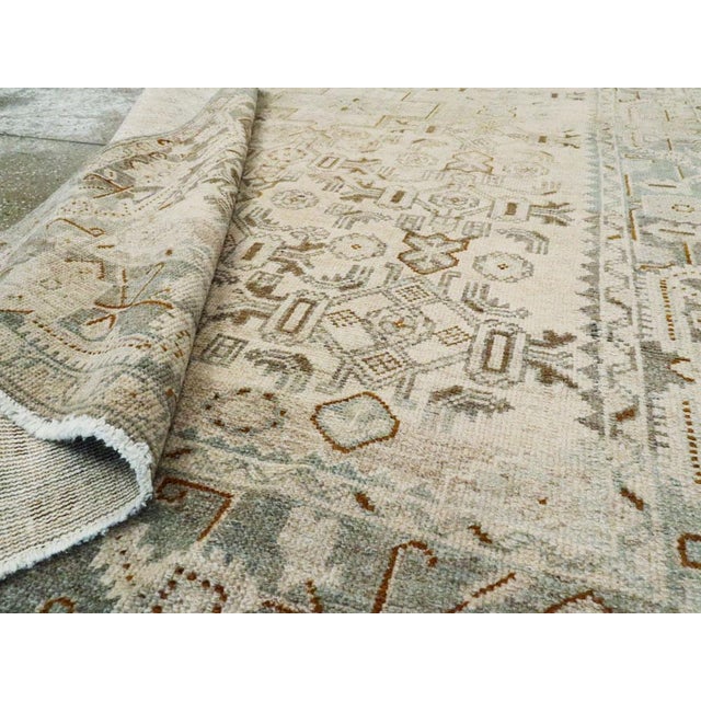 Charcoal Galerie Shabab Collection Mid-20th Century Persian Malayer Accent Rug For Sale - Image 8 of 8