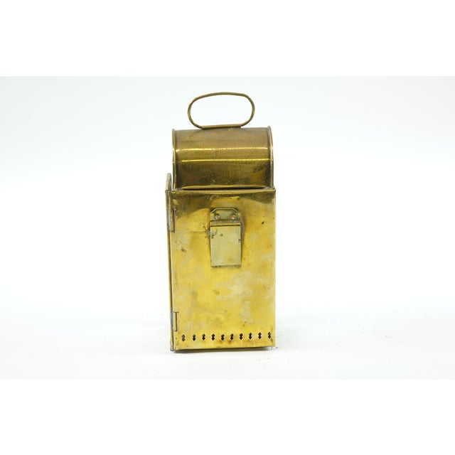 Traditional Antique Brass Lantern For Sale - Image 3 of 4