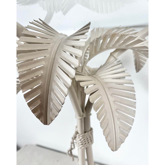 Vintage Metal Palm Tree Side Table For Sale - Image 9 of 11