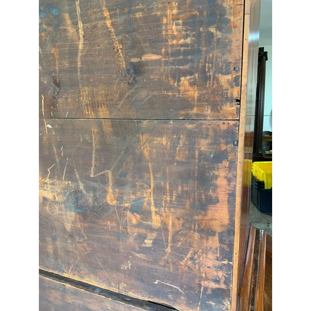 Late 18th Century Flat Top Curly Maple Highboy For Sale In Buffalo - Image 6 of 16