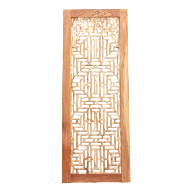 Bleached Reclaimed Wood Lattice Portal Door For Sale