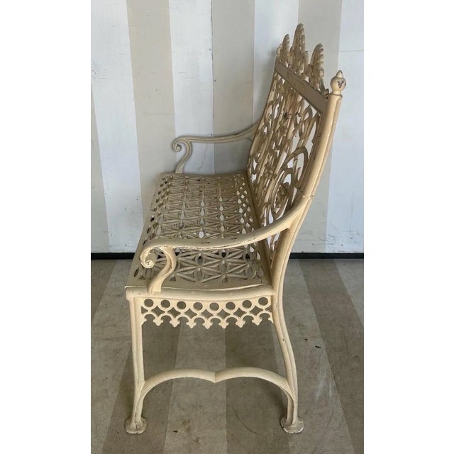 Late 19th Century Philadelphia Cast Iron Bench Signed William Adams For Sale - Image 10 of 11