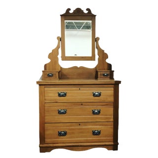 Edwardian Satin Walnut Dressing Table For Sale