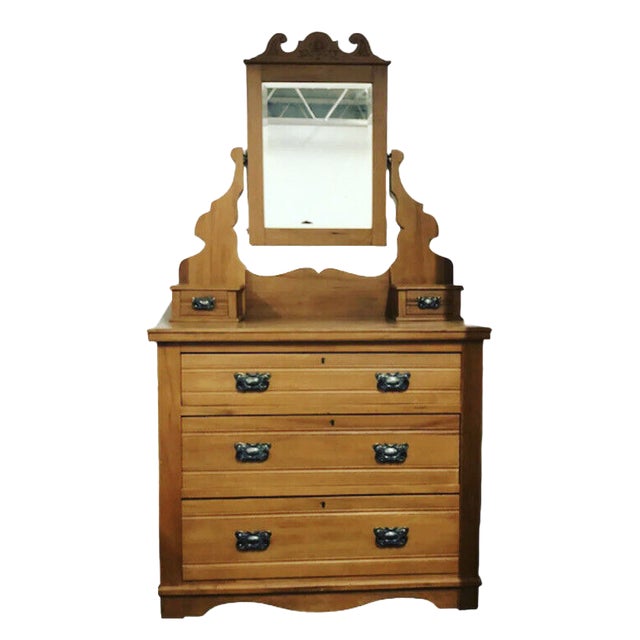 Edwardian Satin Walnut Dressing Table For Sale
