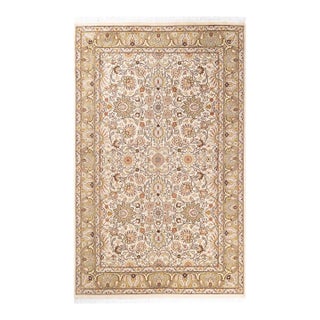 Mogul, One-of-a-Kind Hand-Knotted Area Rug - Beige, 4' 1" x 6' 5" For Sale
