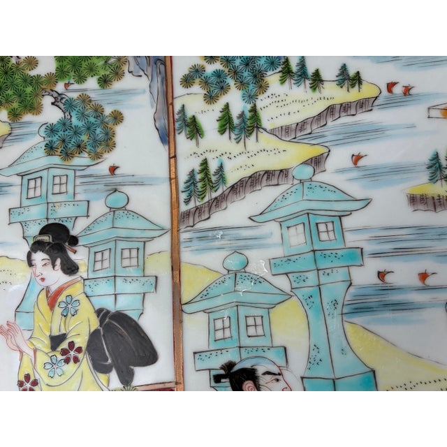 Antique Meiji Era Japanese Kutani Porcelain Platter Samurai For Sale In Washington DC - Image 6 of 10