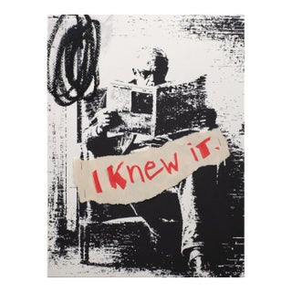 I Knew It- Humorous Text- Mixed Media on Paper For Sale