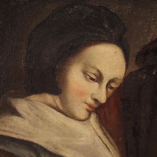 Figurative Composition, 18th Century, Oil Painting on Canvas, Framed For Sale - Image 13 of 16