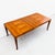 Vintage mid century modern saber leg walnut dining table by Widdicomb, made in the United States in 1957. With the two...