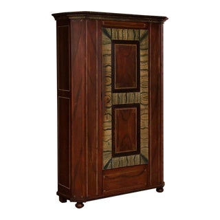 Antique German Single Door Wardrobe / Armoire With Original Paint For Sale