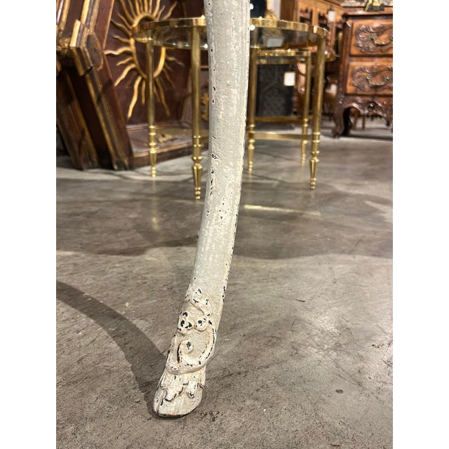 French Régence Style Cabaret Side Table With Antique Painted Finish, 20th C. For Sale - Image 10 of 17