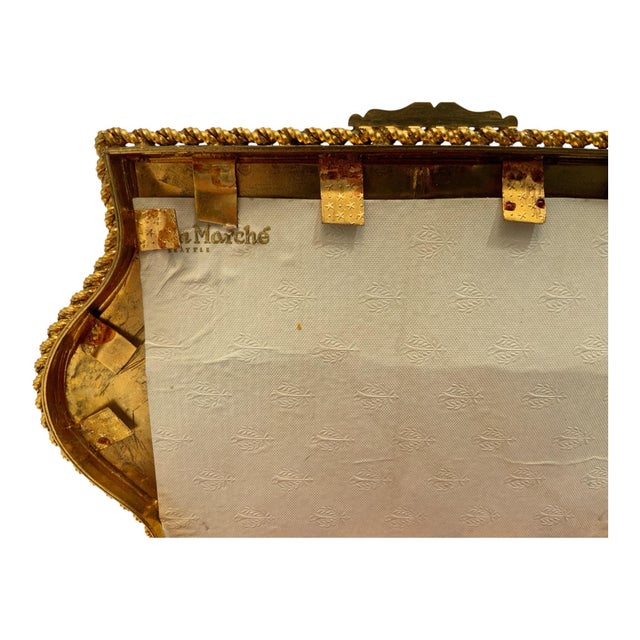 Antique French Gilt Metal Rococo Revival Jewelry Casket With Portrait Miniature France C. 1890–1920 For Sale In Palm Springs - Image 6 of 6