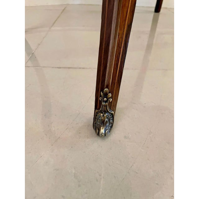 Antique French Louis XV Marquetry Inlaid Center Table For Sale - Image 13 of 14