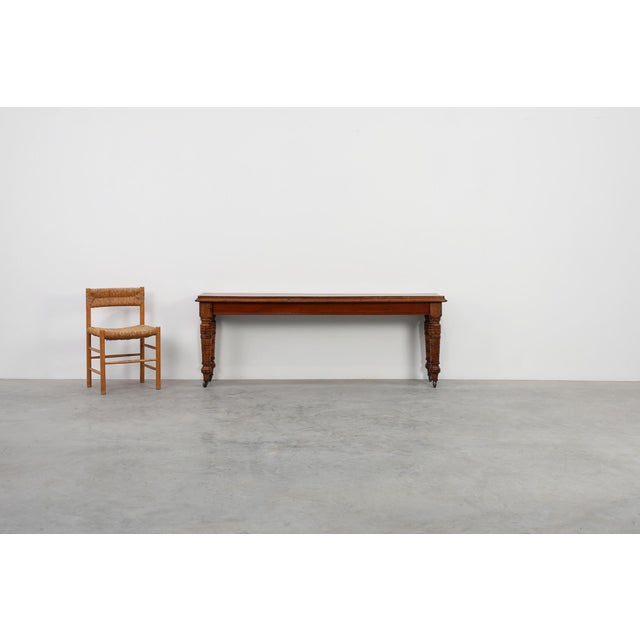 Large William IV Walnut Console Table, United Kingdom, 1840s For Sale - Image 3 of 13