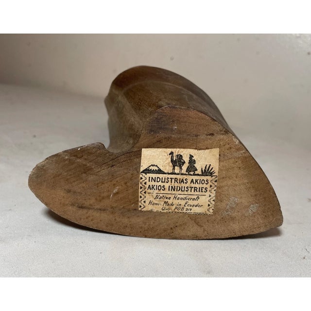 Vintage Hand Carved Wood Religious Virgin Mary Jesus Bust Statue Sculpture Art For Sale - Image 9 of 9