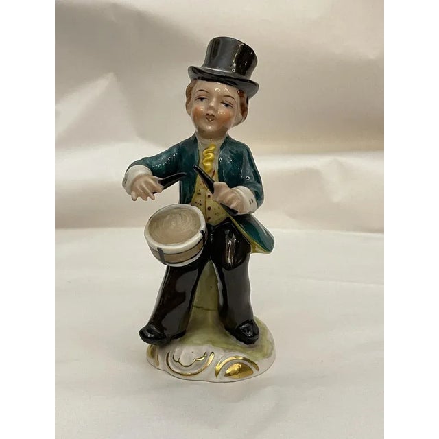 Porcelain Figurine with Drum from Meissen, 20th Century For Sale - Image 6 of 6