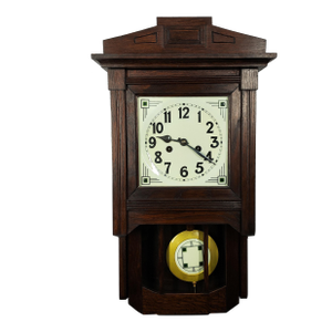 1928 German Wall Clock by Hamburg-Amerikanische Uhrenfabrik