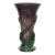Mid Century Modern Hand Blown Teleflora Purple and Green Wrapped Vase 4390b For Sale