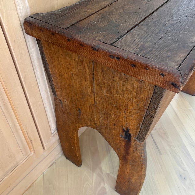 Mid 18th Century Antique Early American Primitive Pine Wood Dough Box Table Circa 1750 For Sale - Image 5 of 12
