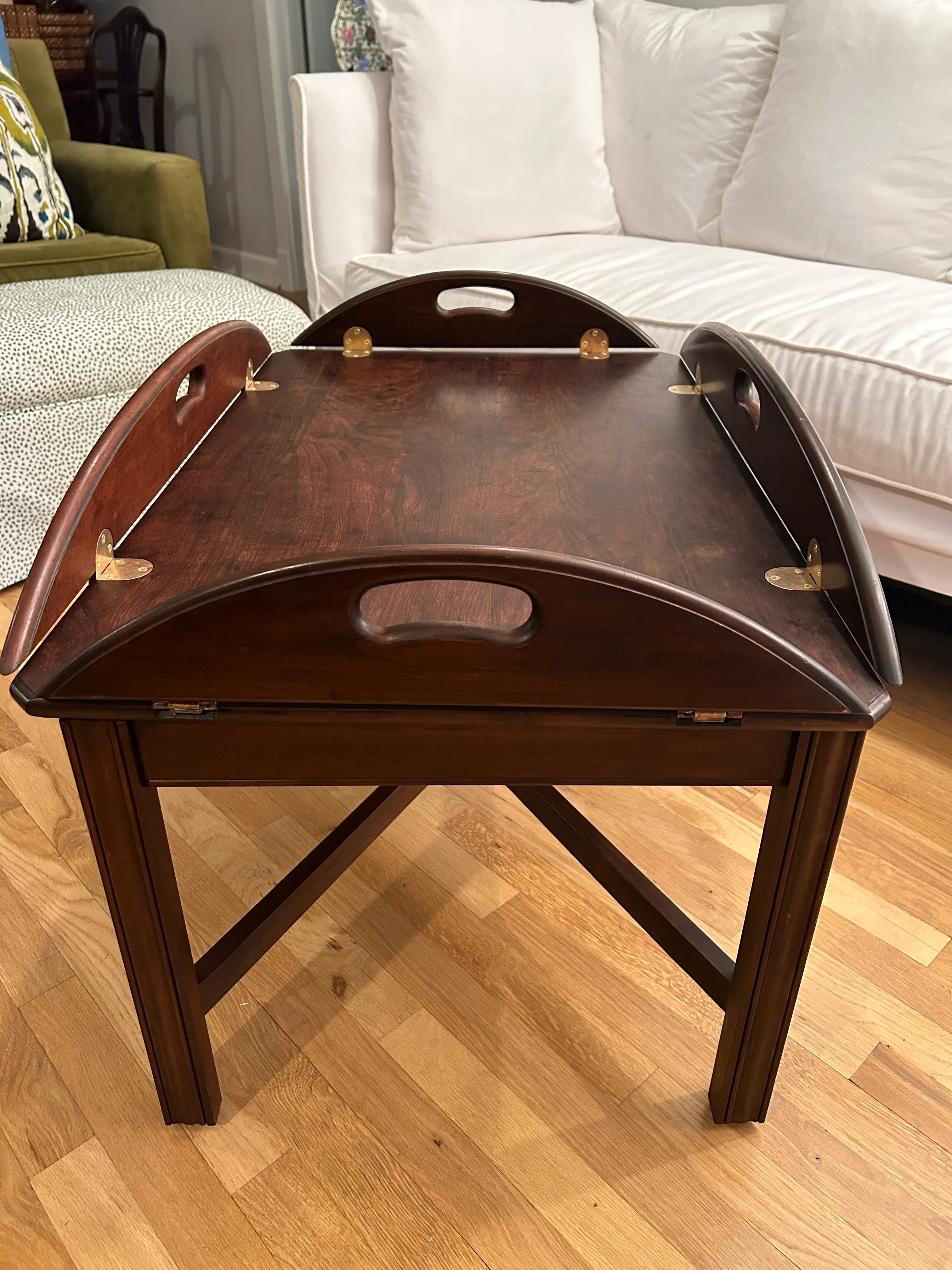 1970's Ethan Allen “Georgian Court” Butlers Tray Coffee