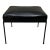 Paul McCobb Black Vinyl and Iron Ottoman For Sale