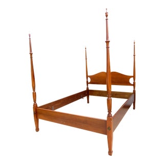 Mid-20th Century Chippendale Biggs Furniture Full Size Mahogany Bedframe For Sale