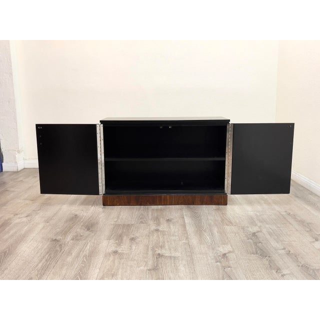 Pair of Mid Century Modern Rosewood Cabinets For Sale - Image 4 of 11