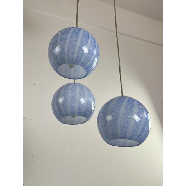 Three-Sphere Hanging Light in Murano Glass, 1990s For Sale - Image 3 of 13