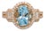 1.82ct Aquamarine & Diamond Ring in 14k Yellow Gold – Oval 10×8mm, Size 6.75 For Sale