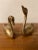 Mid Century Vintage Brass Swan- a Pair For Sale - Image 4 of 9