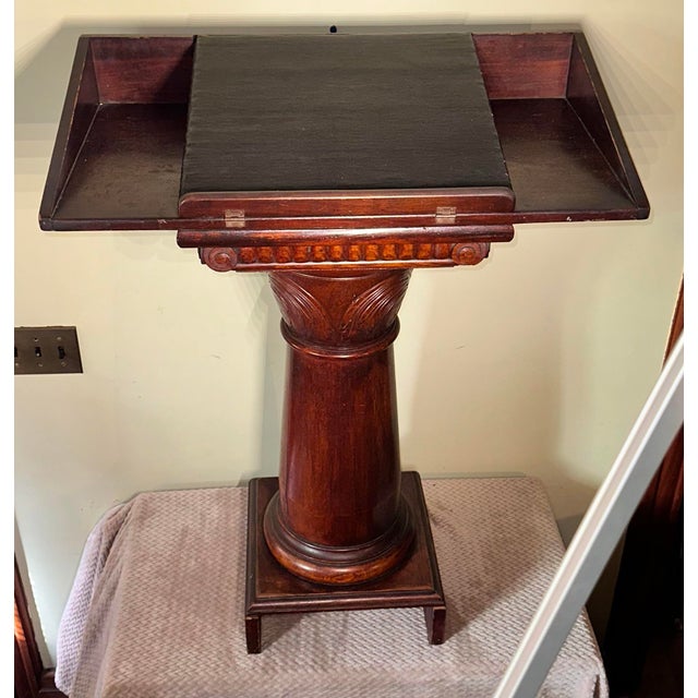 Victorian Beautiful Antique Mahogany Lectern For Sale - Image 3 of 11