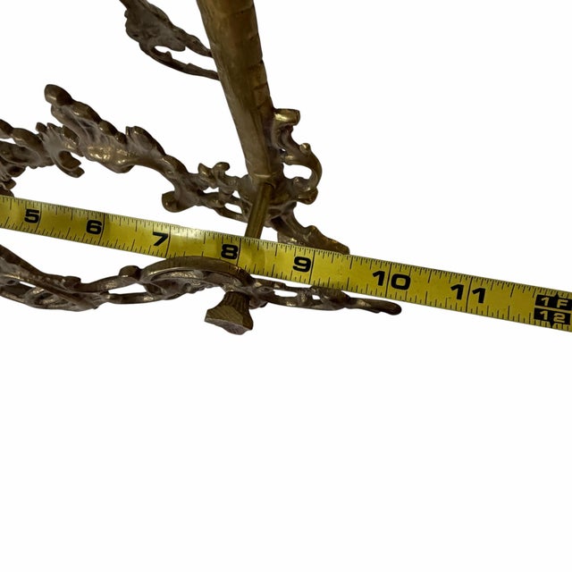 Brass Vintage Large Brass Baroque Style Art or Picture Easel For Sale - Image 8 of 10