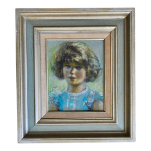 1960s Mary Sarg Murphy Nantucket Artist Portrait of Young Girl