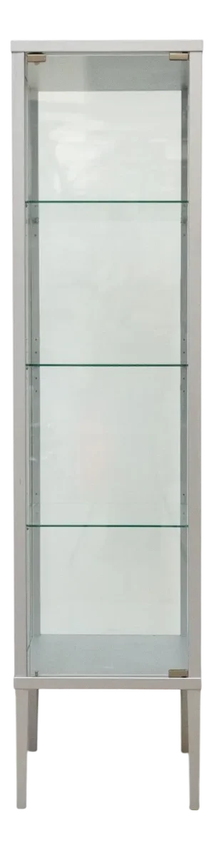 Display Cabinet in Silver Lacquered Wood