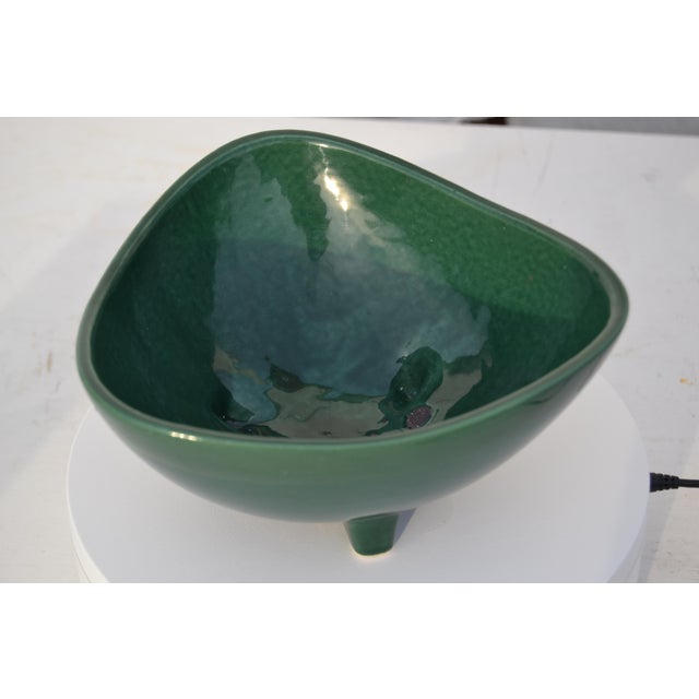1950s Mid Century Modern Green Ceramic Ikebana Planter For Sale - Image 4 of 11