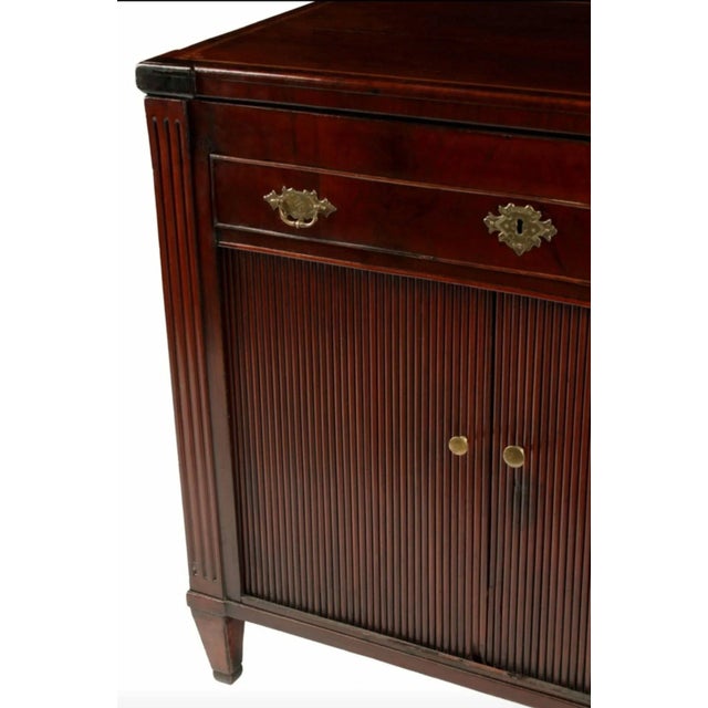 18th Century 18th Century Dutch Metamorphic Neoclassical Mahogany Lift-Top Buffet Server Sideboard For Sale - Image 5 of 6