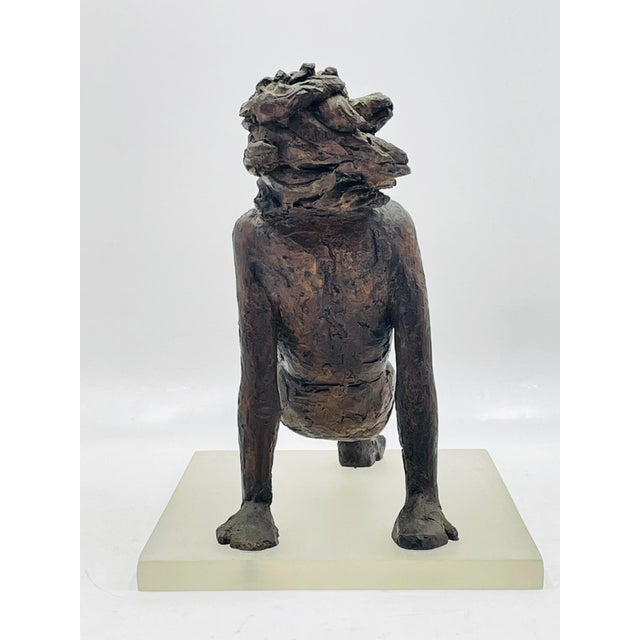1980s 1980s Victor Salmones “By the Sea” Bronze Figurative Sculpture, Latin American Art For Sale - Image 5 of 13