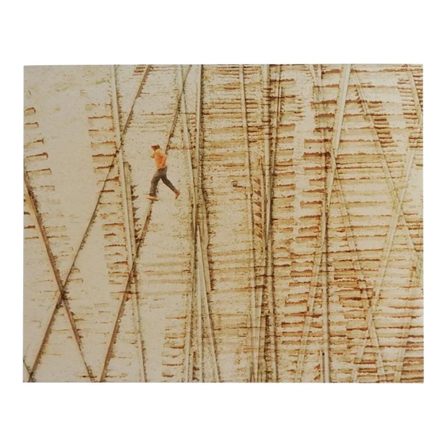 Vintage Abstract Richard Bray Man and Tracks Photograph For Sale
