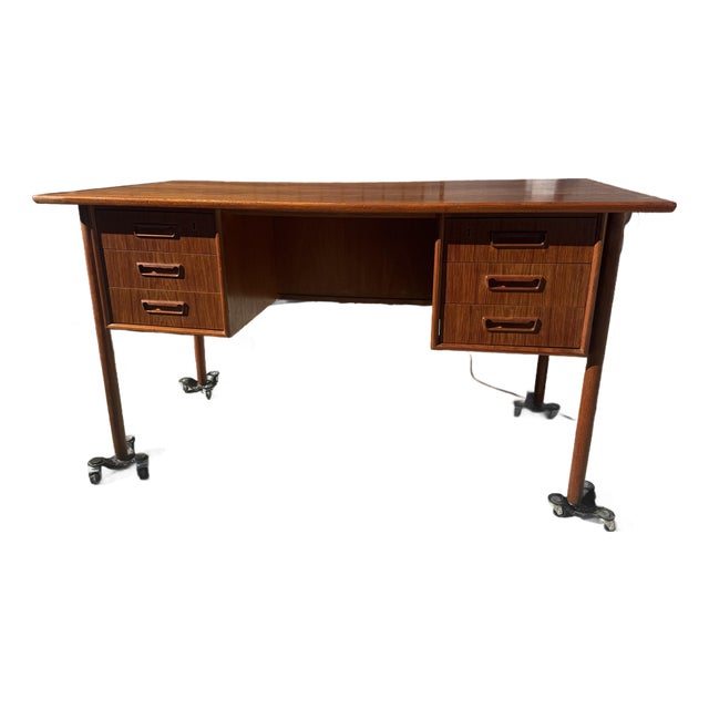 1960s Danish Teak Desk by Gunnar Nielsen Tibergaard For Sale