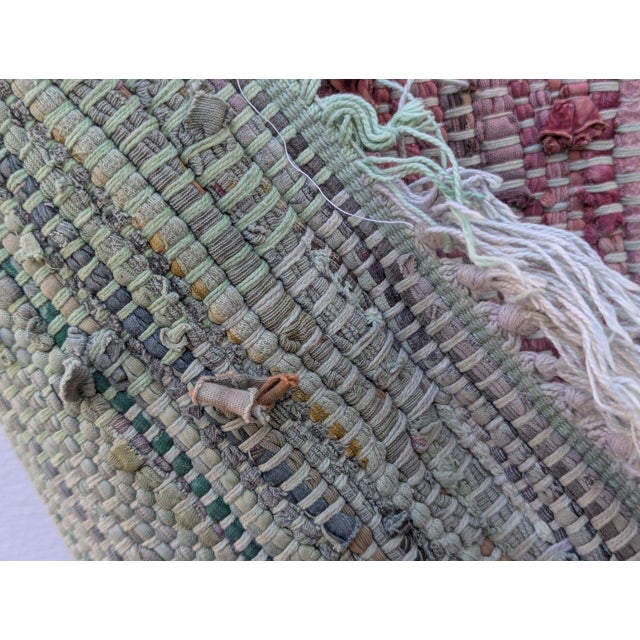 Large Antique American Woven Textile Wall Hanging 5x7 For Sale - Image 17 of 18