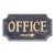 Vintage Industrial Decorative Wooden Directional “Office” Sign For Sale