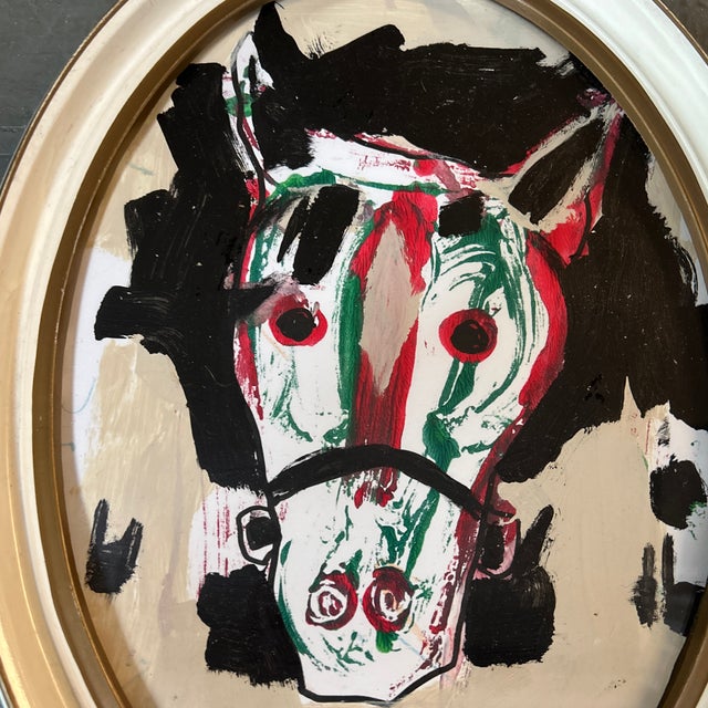 Contemporary original horse painting by Stephen Heigh. Signed and framed. Measures 8.5x11.5 or 10x13 framed. Check out my...